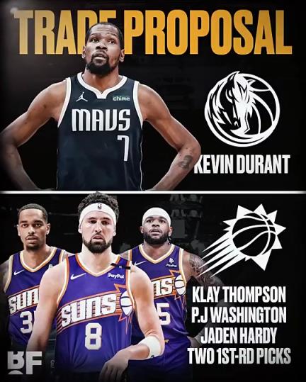 和歐文濃眉組三巨？美媒：獨(dú)行俠可用克萊+PJ+哈迪+倆首輪去換KD