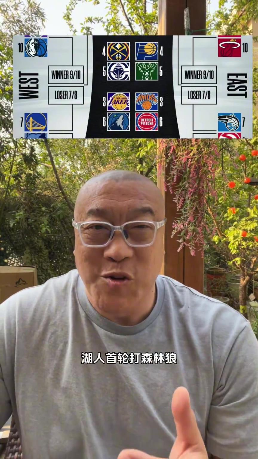 湖人打森林狼！馬?。褐灰獤|契奇像上賽季打戈貝爾那樣就行